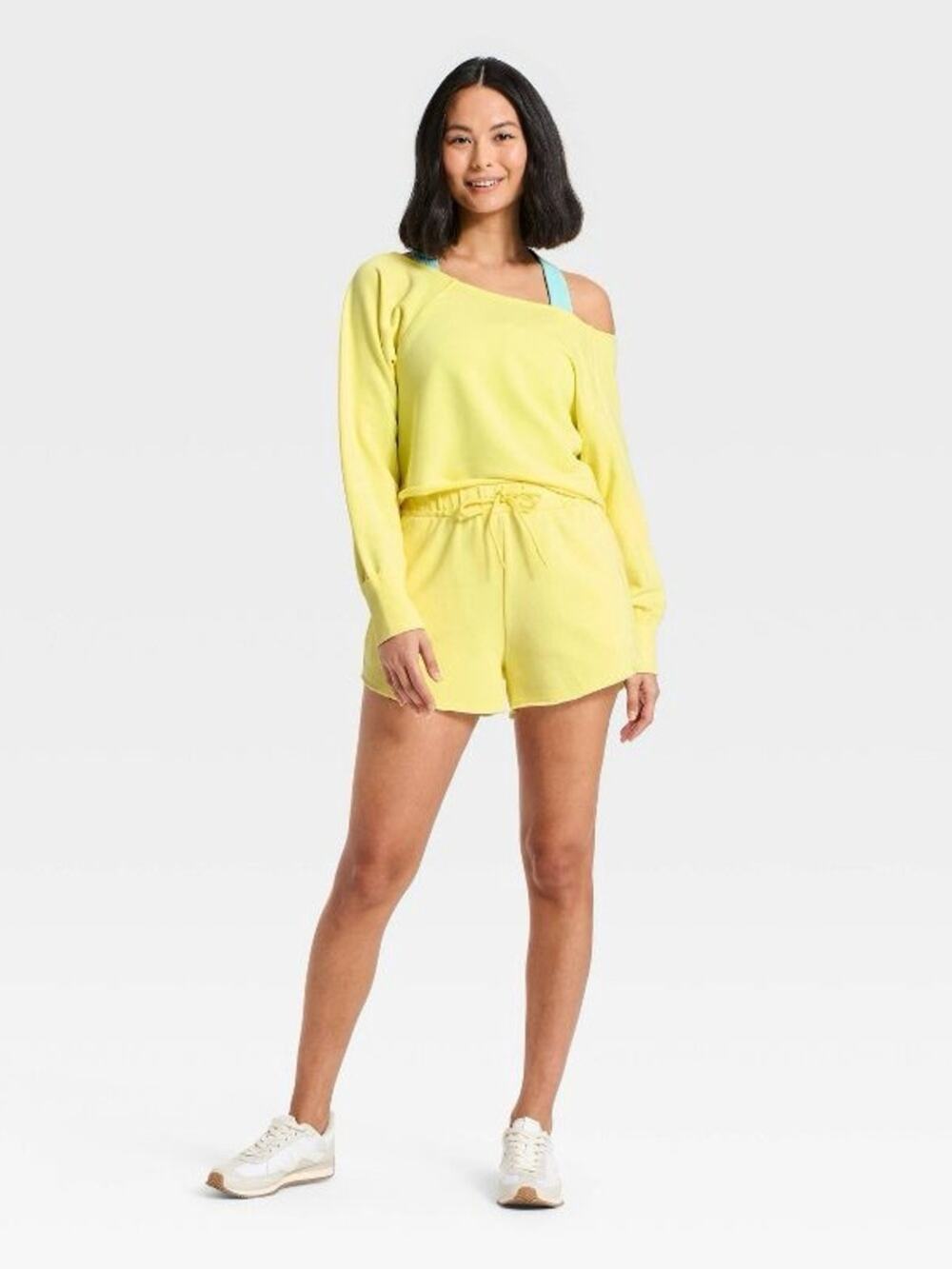 JoyLab Cropped Sweatshirt Yellow Size Large
